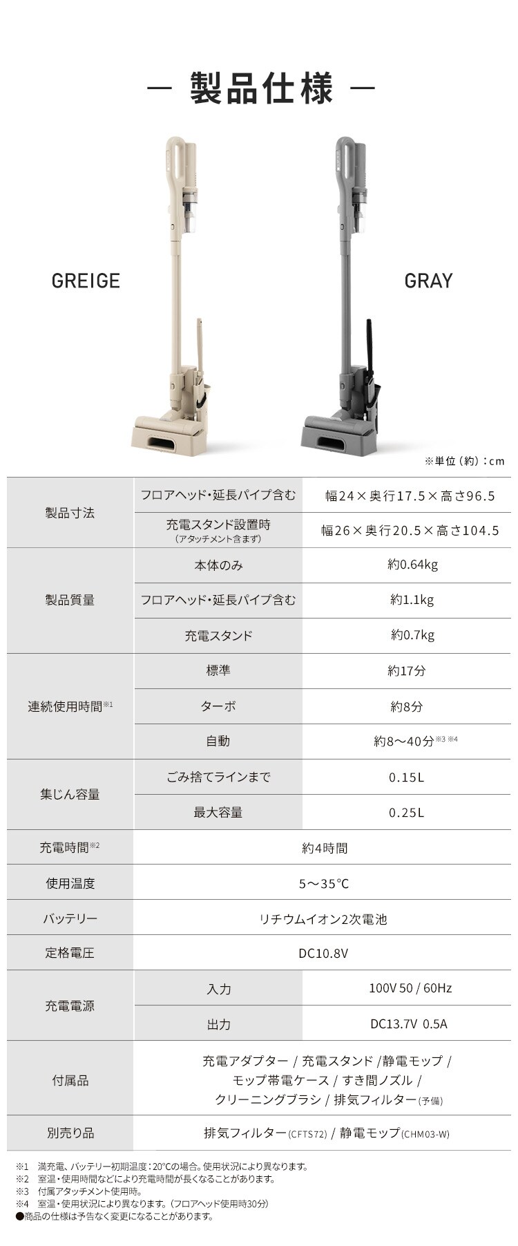 【セット】MagiCaleena サイクロンクリーナー SCD-124P-HC グレージュ マルチツールセット14