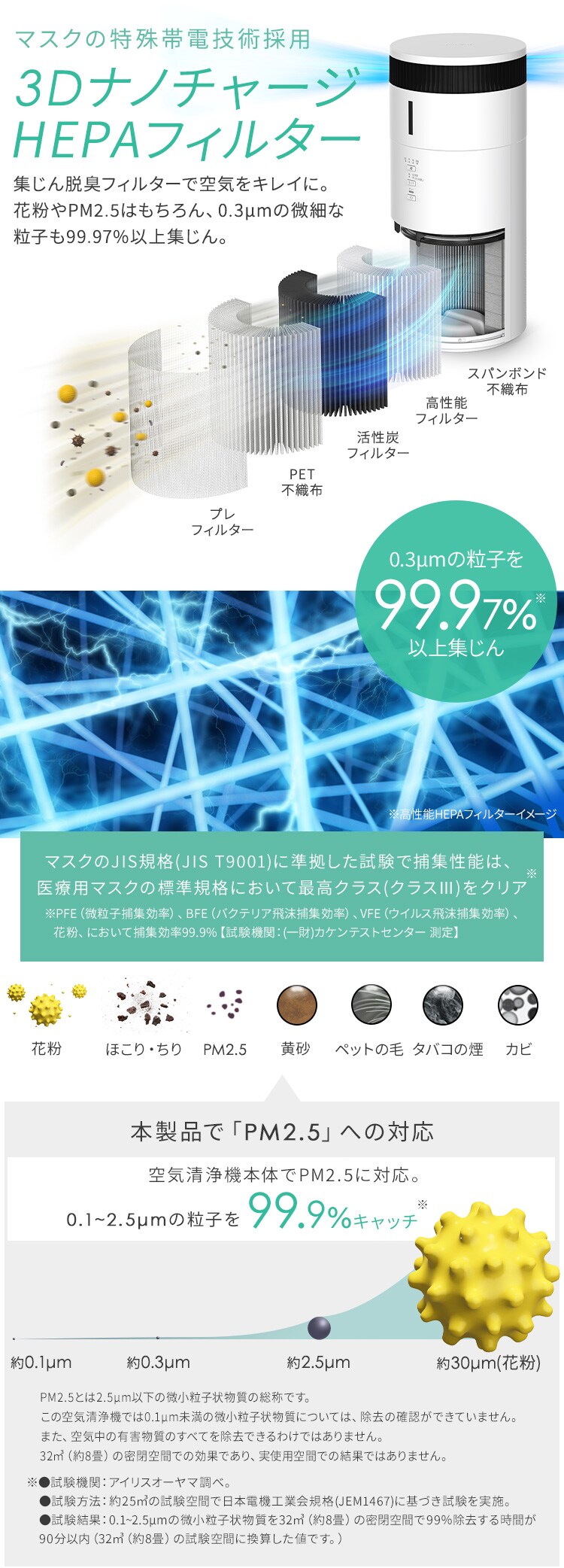 加湿空気清浄機 10畳 KAP-SH202-W ホワイト［B］1