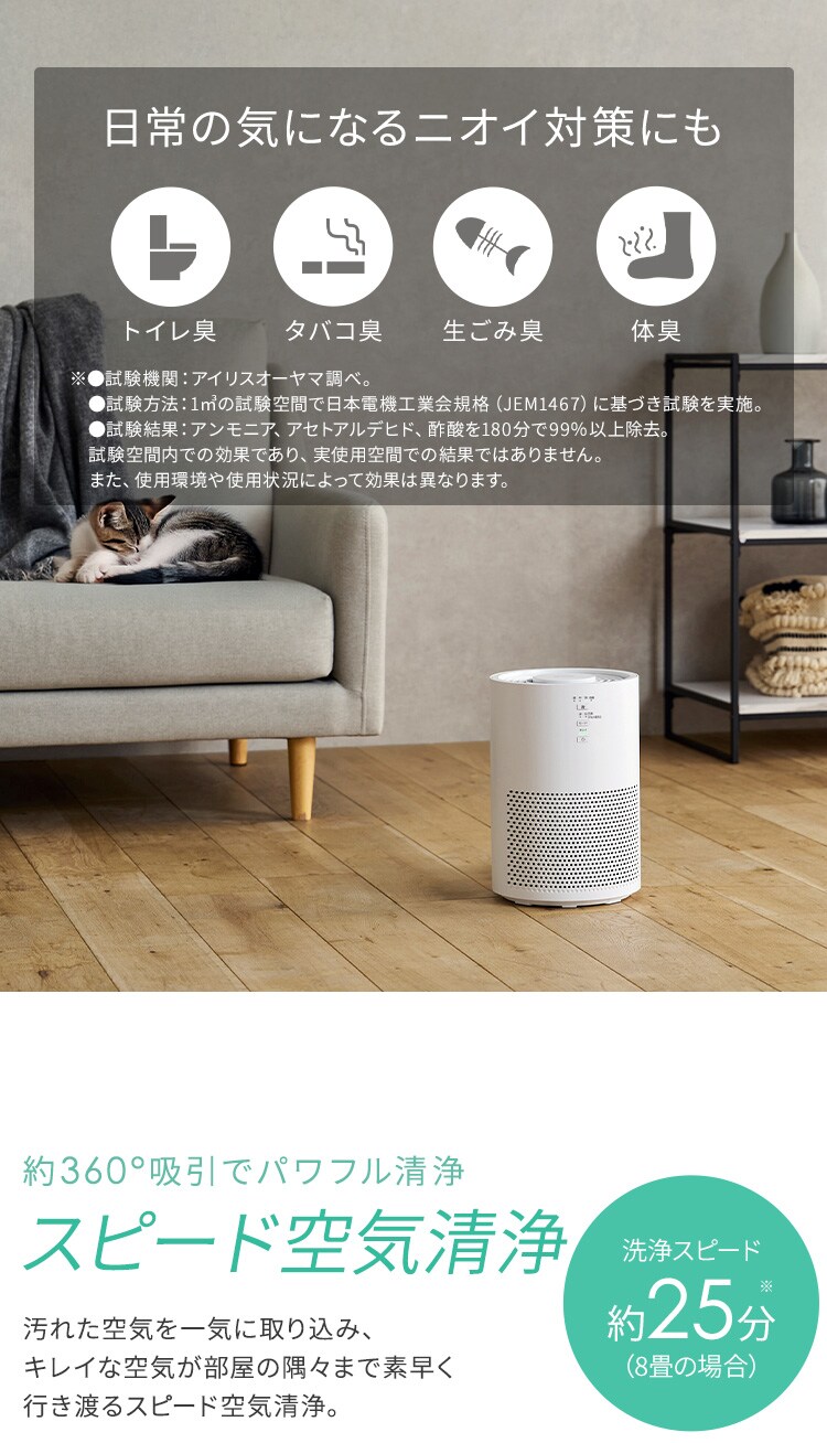 加湿空気清浄機 10畳 KAP-SH202-W ホワイト［B］2