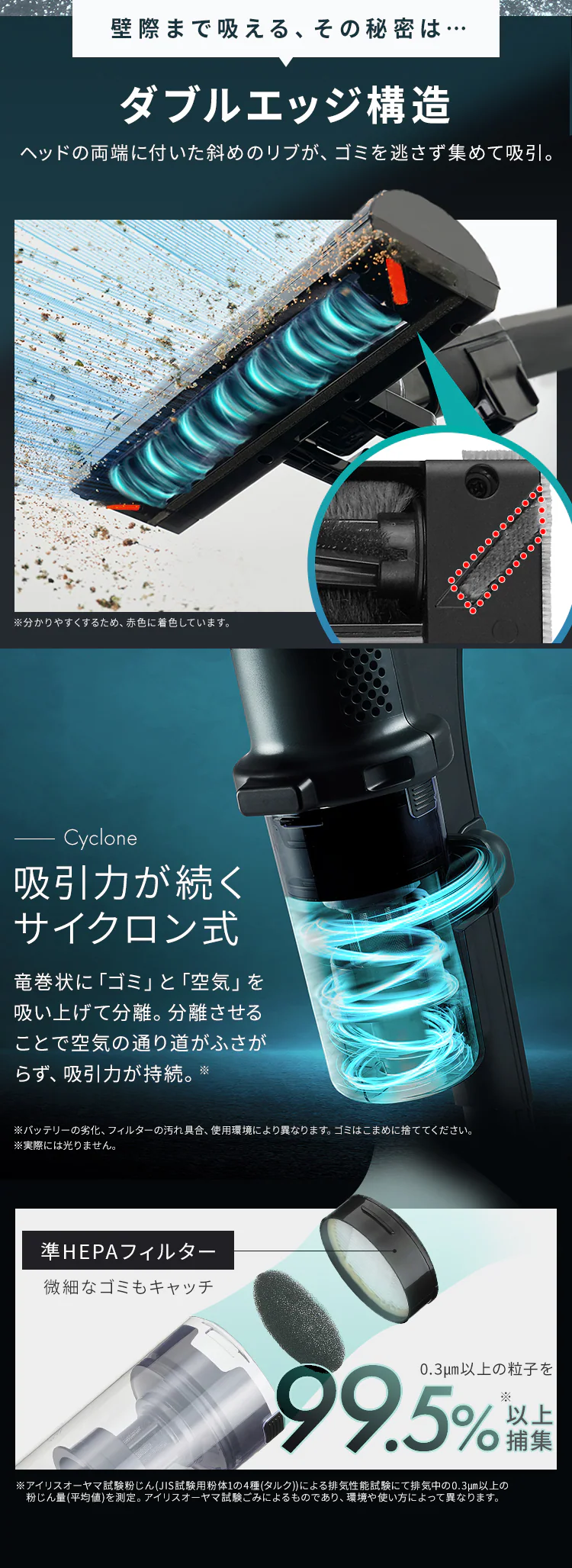 充電式サイクロンスティッククリーナー SCD-R4P-B ブラック1