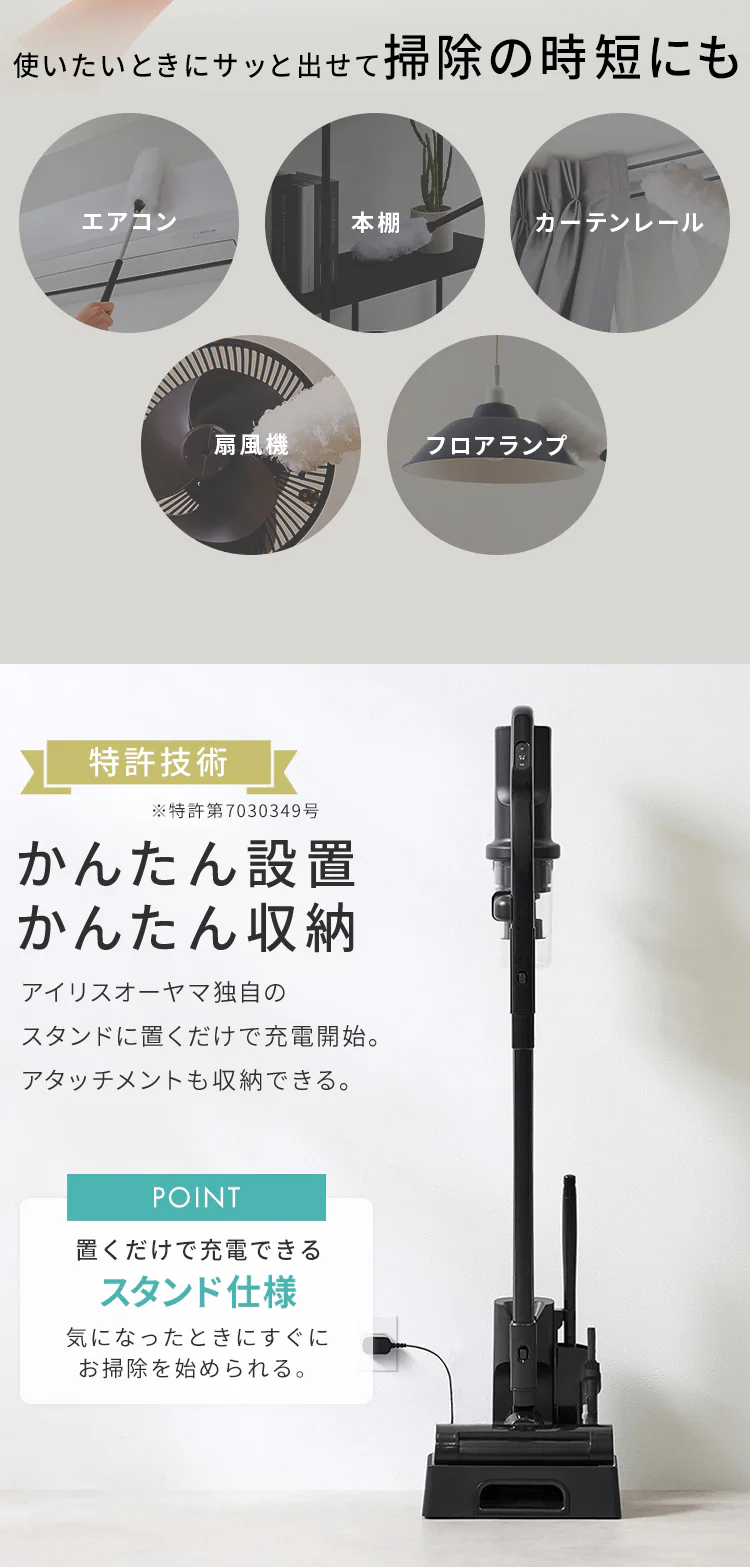 充電式サイクロンスティッククリーナー SCD-R4P-B ブラック4