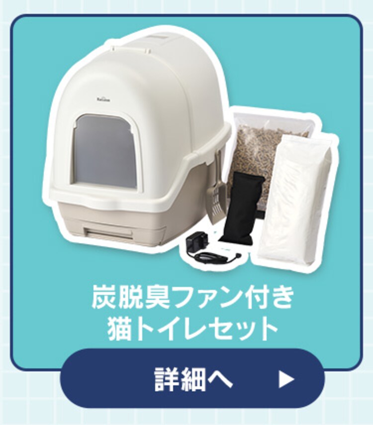 ＼先行予約特典 取替用フィルター+1個！／<br>ラクリーン 炭脱臭ファン付き猫トイレ DFT-52 アイボリー/ベージュ (消臭サンド 木砂（大きめ）2.2L/消臭シート 4枚 付き）10