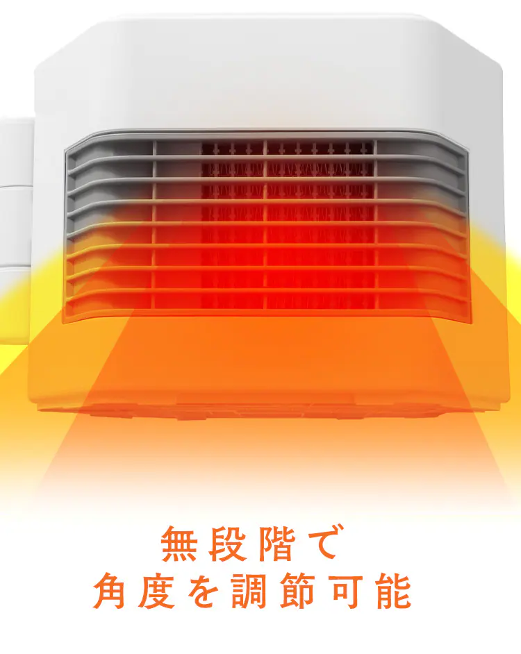 【10％OFFクーポン配布中！！】　セラミックファンヒーター ツインセラ ACH-MN12A-W ホワイト4