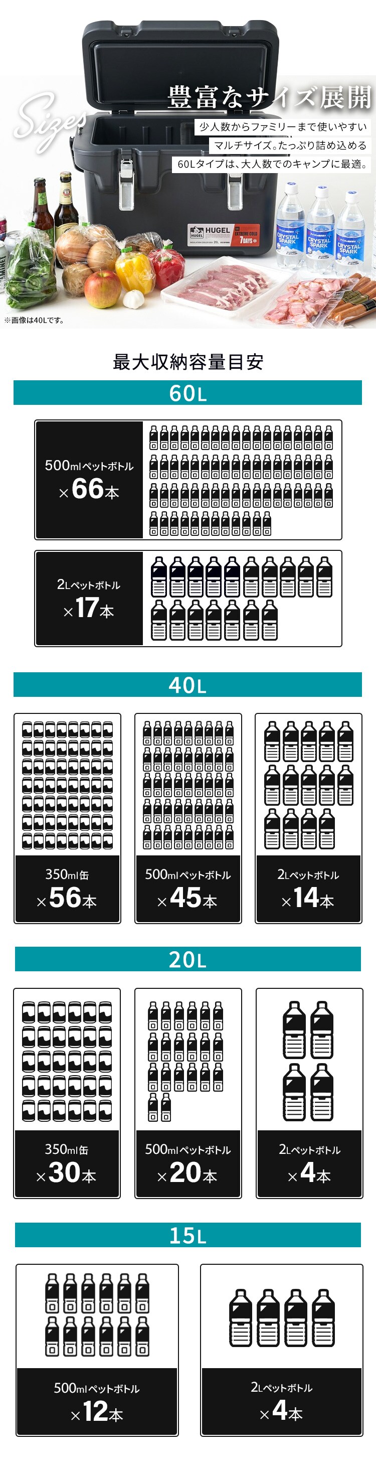 【急速凍結保冷剤付き】クーラーボックス HUGEL 60L 約22.8日保冷 キャスター付き 6面真空断熱パネル 真空断熱 VITC-60 ホワイトアッシュ7