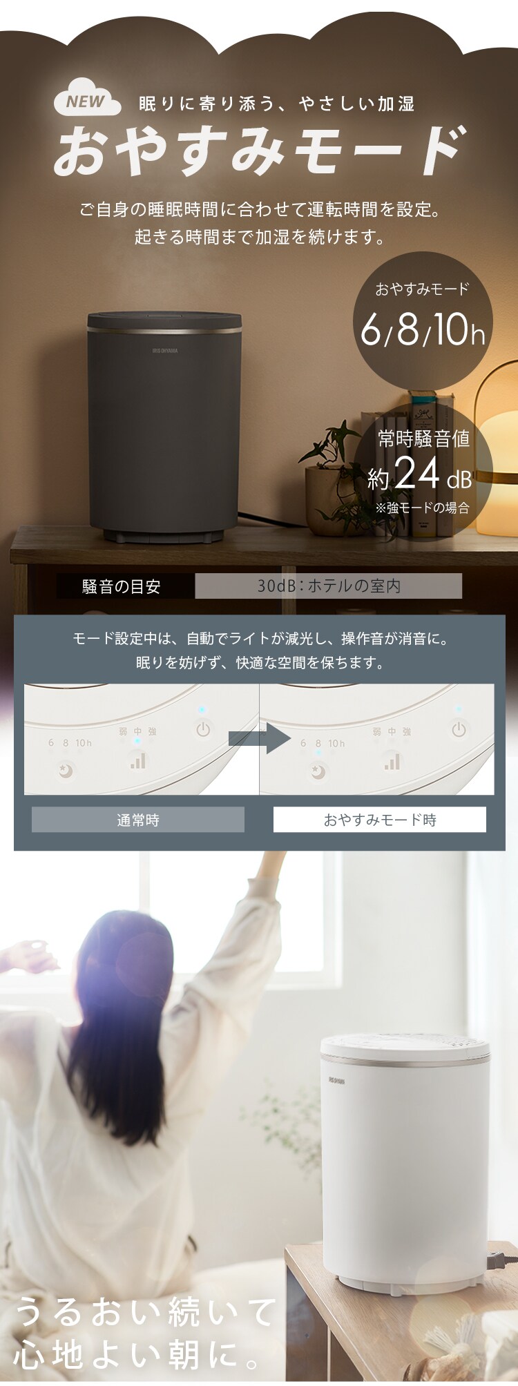 加湿器 スチーム式 AHM-MH60-W ホワイト5