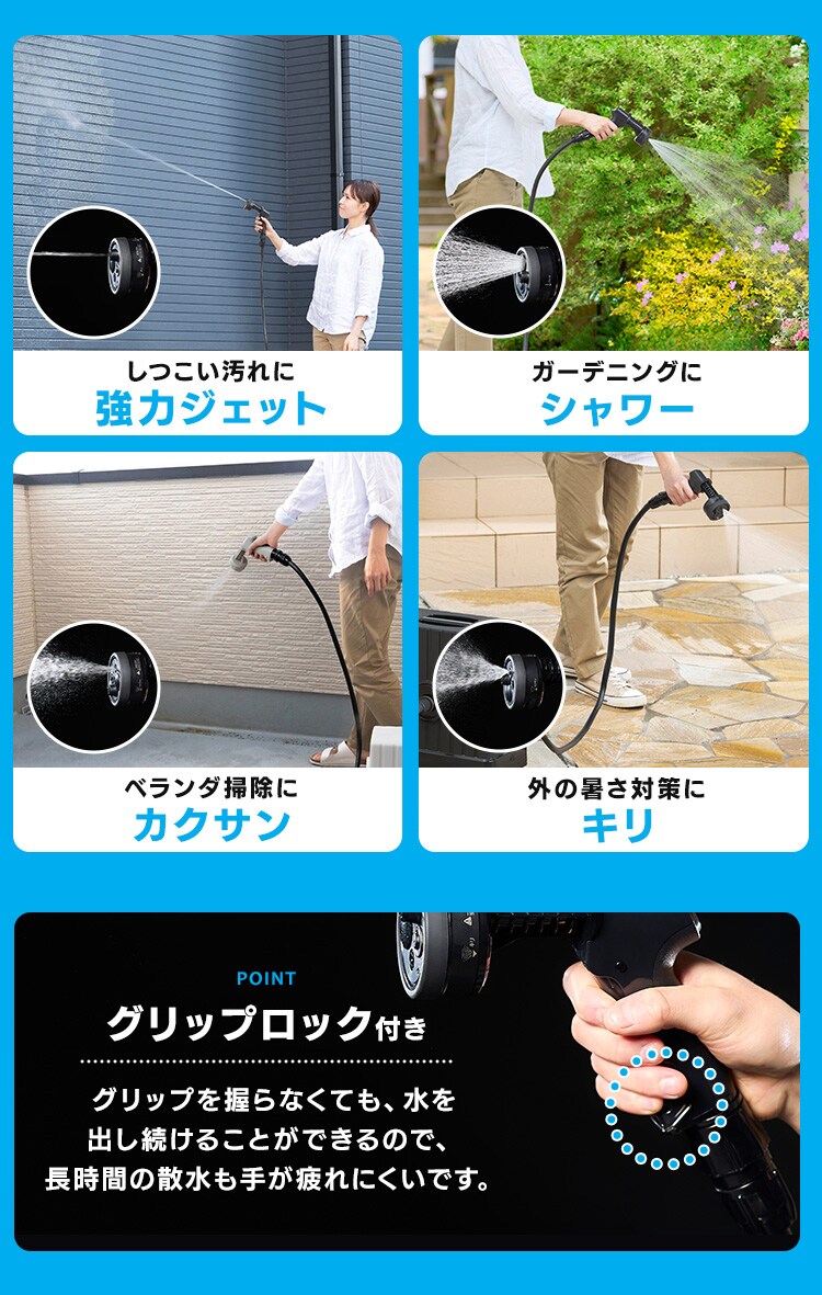 フルカバーホースリール EX JET 15M  FHEXJ-15 ブラック5