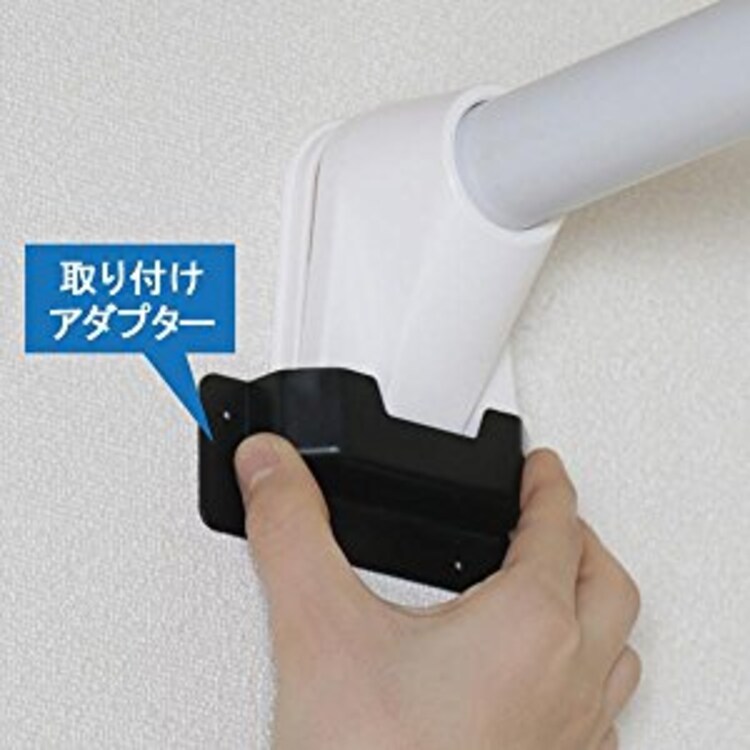 木調強力伸縮棒 H-MNPJ-280 ダークブラウン2