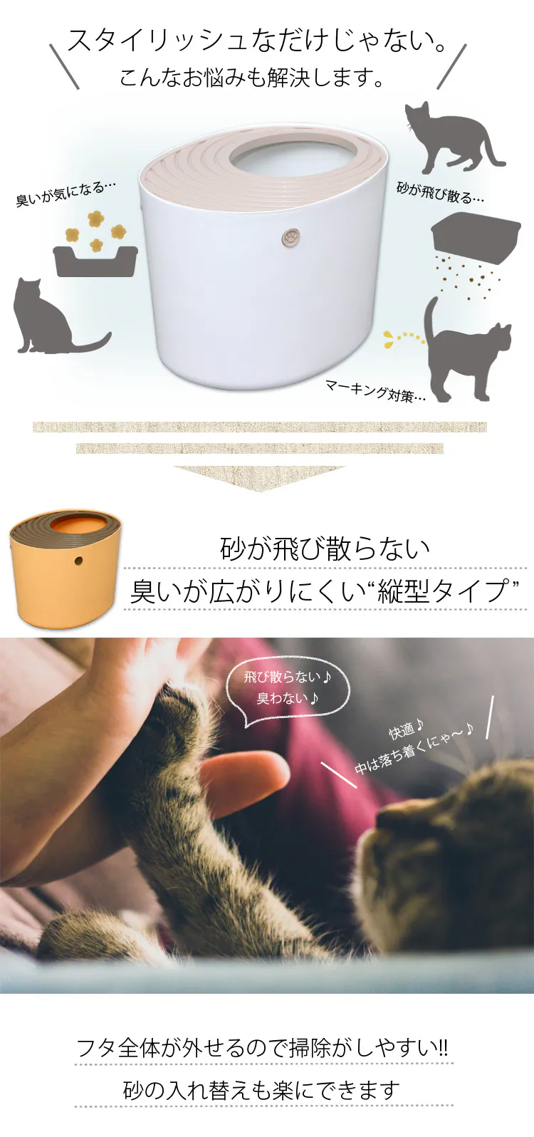上から猫トイレ PUNT-530 ネイビー1