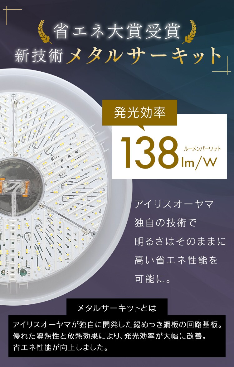 LEDシーリングライト メタルサーキットシリーズ クリアフレーム 14畳 CL14DL-5.1CF H248705F│アイリスプラザ│アイリス