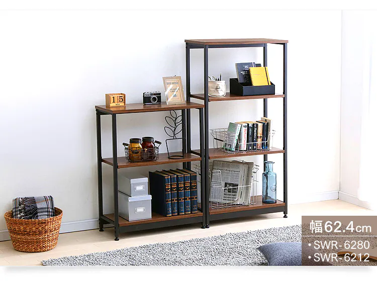 シリーズで組合せイロイロ スチールウッドラック SWR-6280・6212