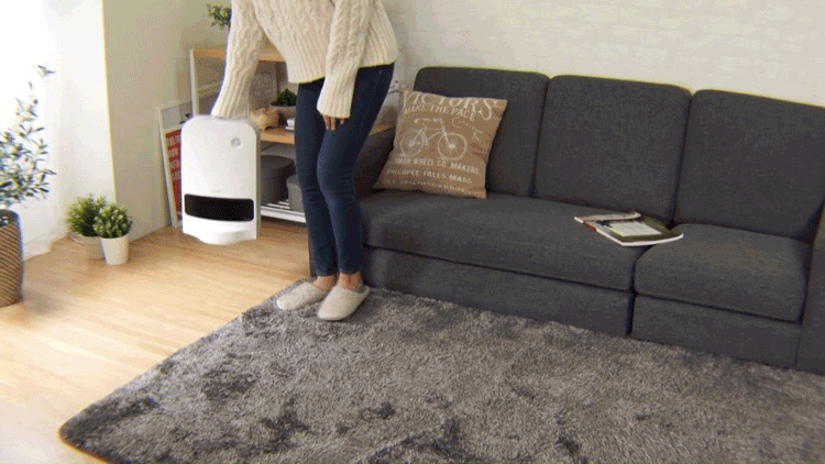 セラミックヒーター 人感センサー付 首振り PCH-MSW12B-W ホワイト30