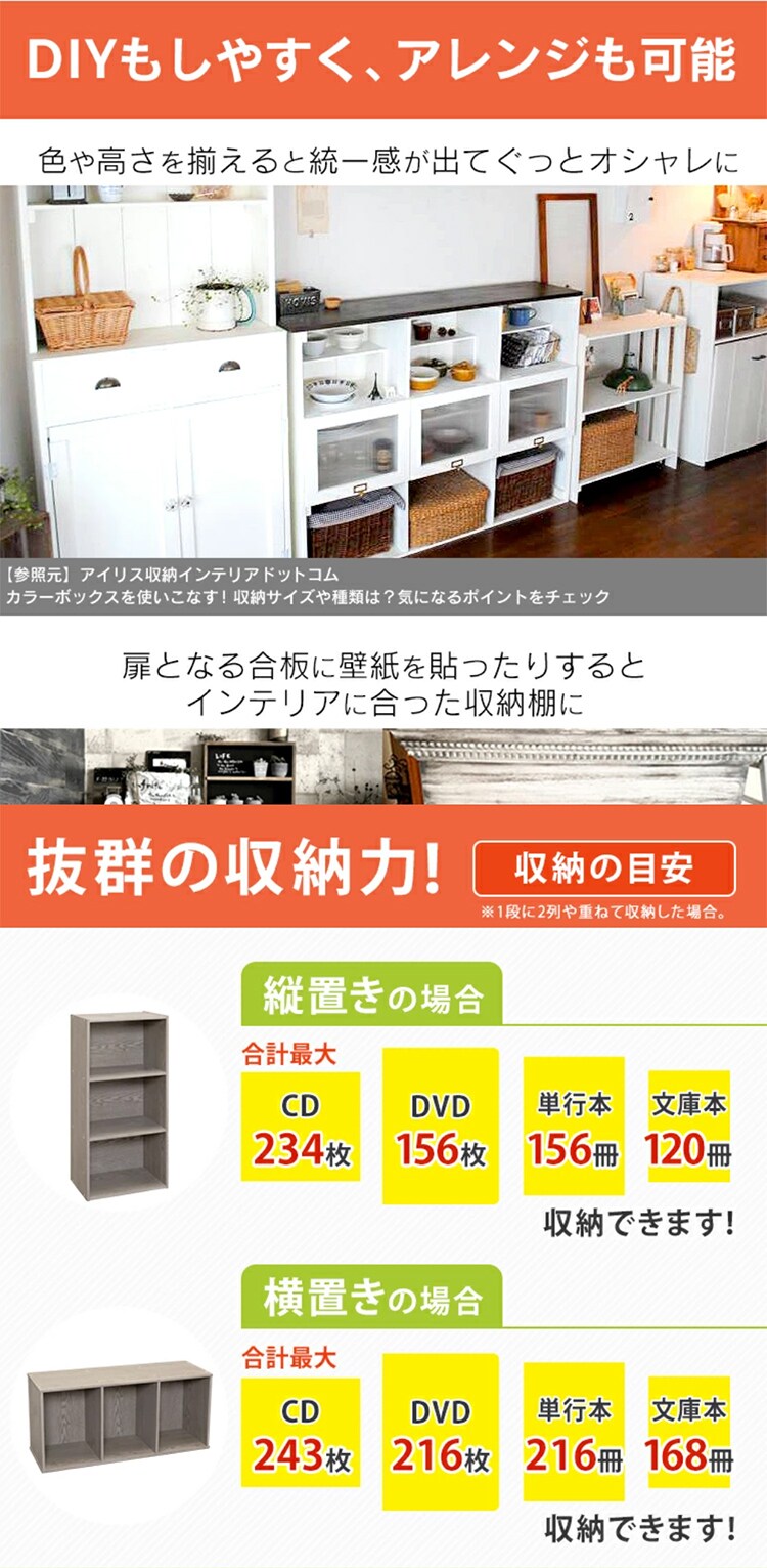 カラーボックス Cbボックス 3段 Cx 3 全13色 Kf アイリスプラザ アイリスオーヤマ公式通販サイト