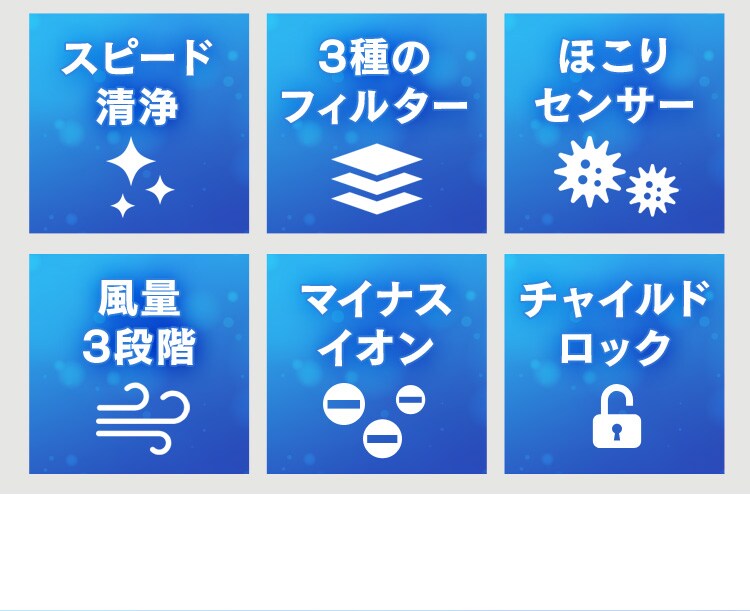 【ペット用活性炭フィルター付き】空気清浄機〔ホコリセンサー付〕 PMAC-100-S ホワイト／グレー3