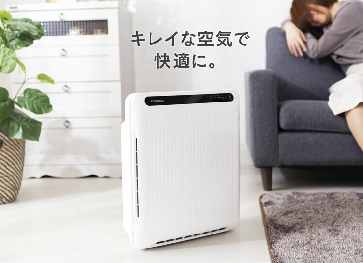 【ペット用活性炭フィルター付き】空気清浄機〔ホコリセンサー付〕 PMAC-100-S ホワイト／グレー15