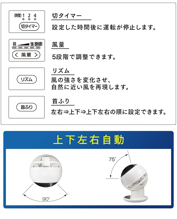 【訳あり】サーキュレーター アイ 18畳 ボール型上下左右首振りPCF-SC15T【前払い不可】【代引き不可】【同梱不可】20