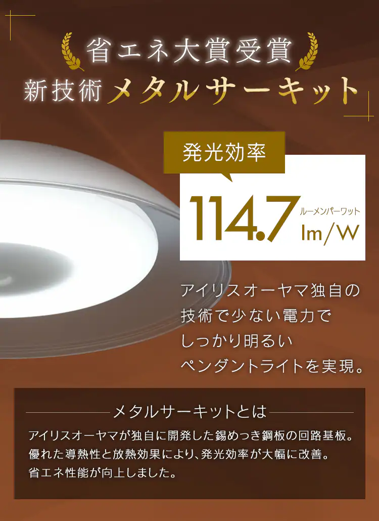 洋風LEDペンダントライト メタルサーキットシリーズ 浅型 6畳 PLM6D-YA1