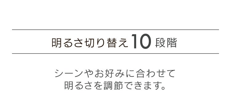 明るさ切り替え10段階
