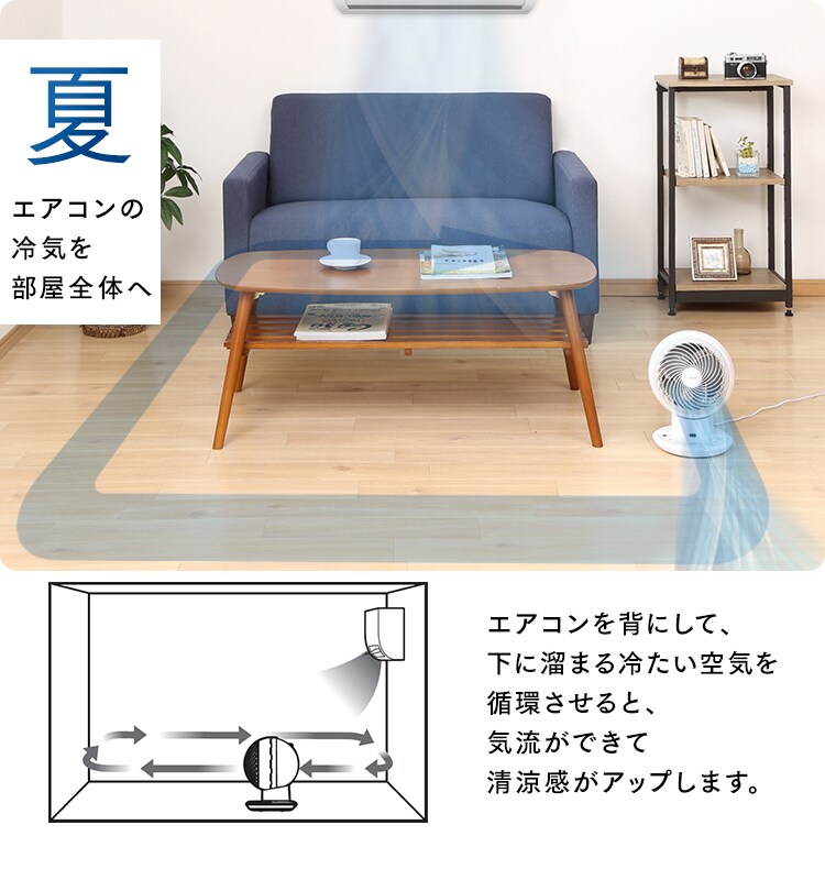 サーキュレーターアイ 24畳 DCモーター 上下左右首振り PCF-SDC15T-W ホワイト  27