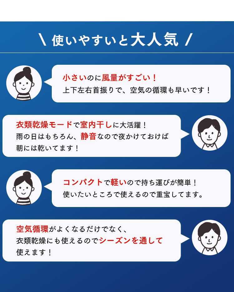 サーキュレーターアイ 24畳 DCモーター 上下左右首振り PCF-SDC15T-W ホワイト  7