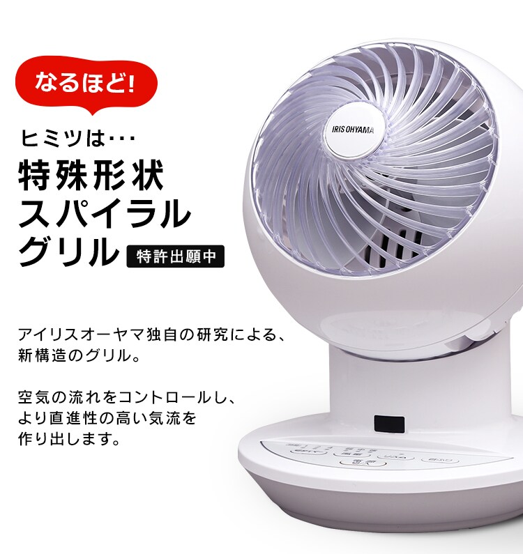 ヒミツは特殊形状スパイラルグリル