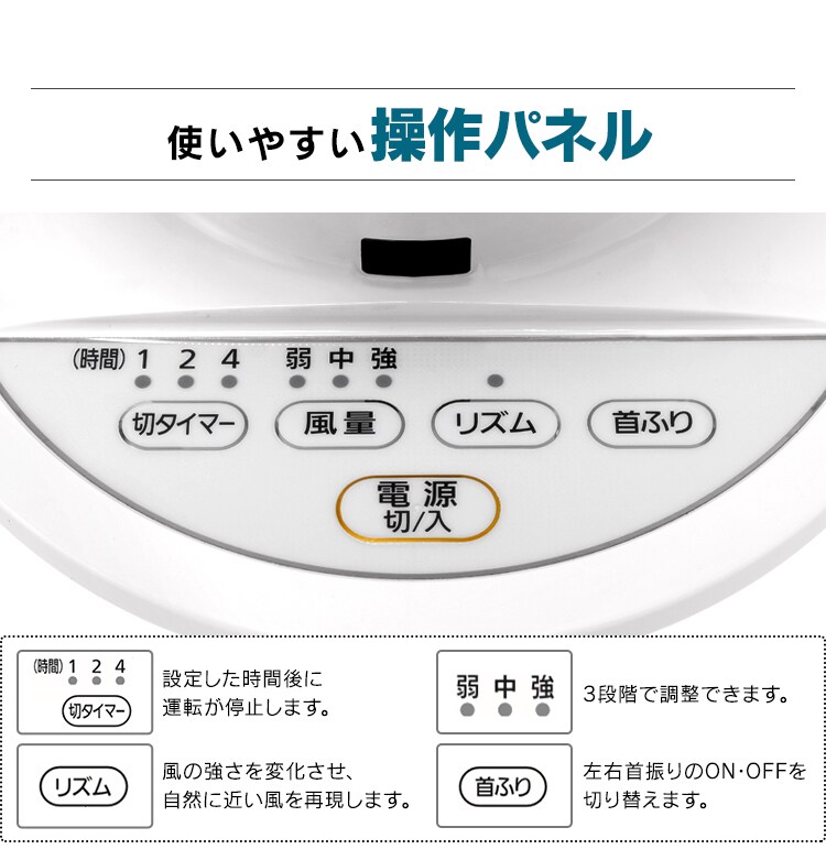 使いやすい操作パネル