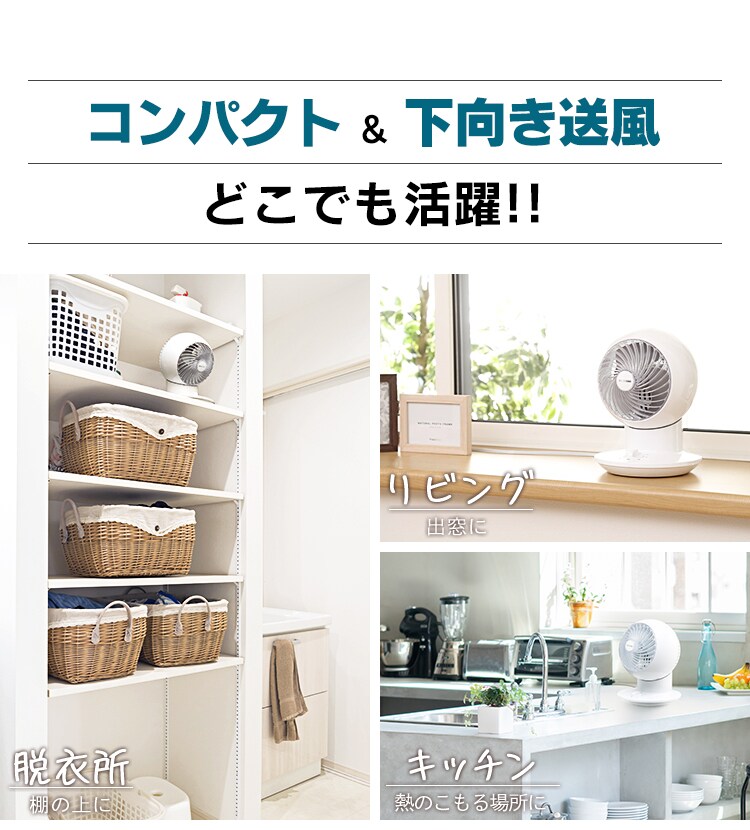 自動首振りで活躍の場所が広がる