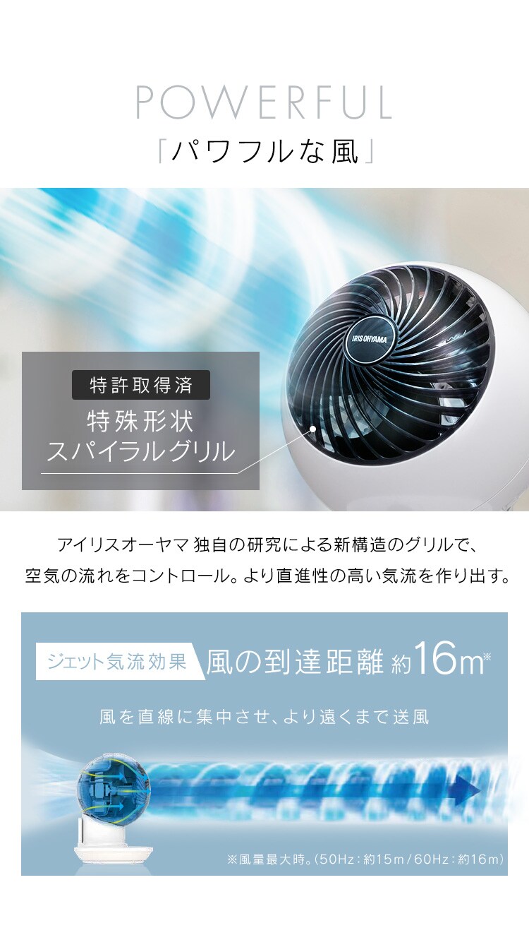 【訳あり】サーキュレーターアイ mini メカ式首振 PCF-SM12-W ホワイト2