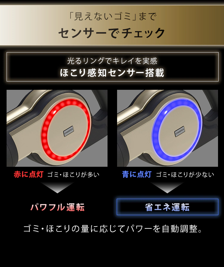 【54%OFFSALE!!】掃除機 コード式 紙パック 自走式 キャニスティック シャンパンゴールド20