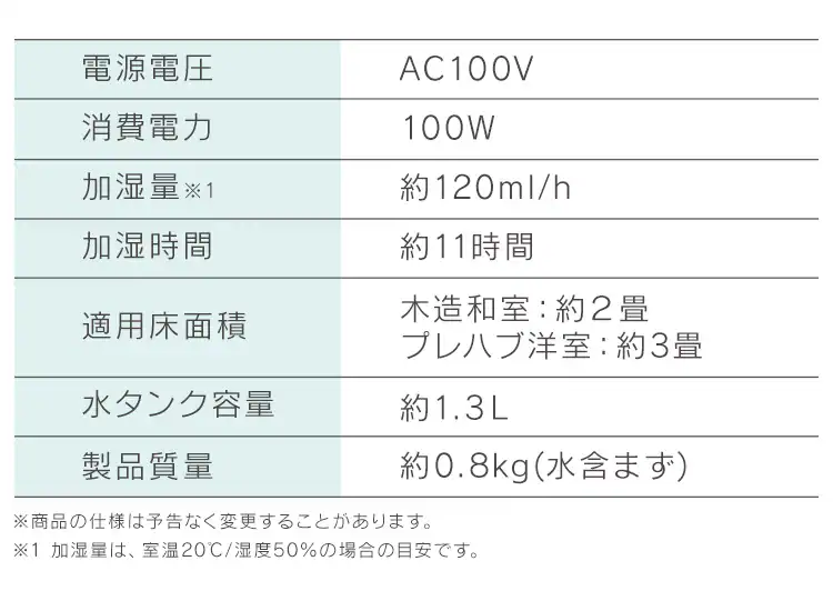 【冬家電早割!10%OFFクーポン配布中!!】 加湿器 スチーム式 木造2畳 / 洋室3畳 コンパクト タンク容量1.3L AHM-H12B-C アイボリー17