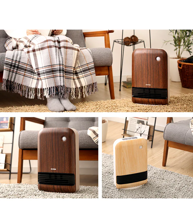 セラミックヒーター 人感センサー JCHM-12TD4-DTM 風量3段階 大風量 濃木目14