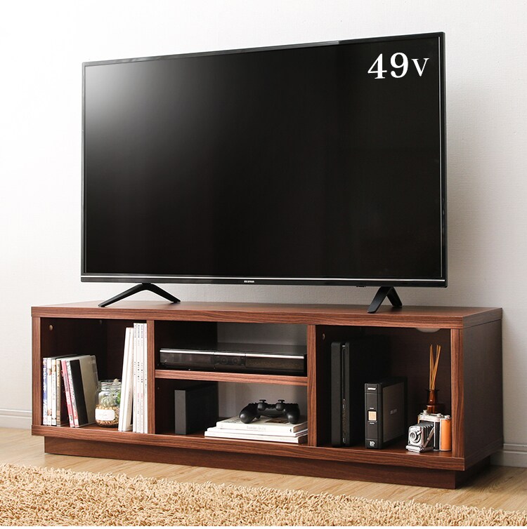 オープンテレビ台 126cm (スタンダード) W1250 OTS-125S-BO ブラックオーク K274967 │アイリスプラザ│アイリスオーヤマ 公式通販サイト