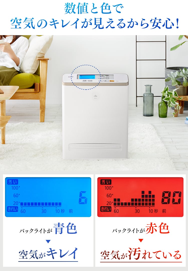 空気清浄機 17畳 ほこりセンサー 自動運転モード マイナスイオン お