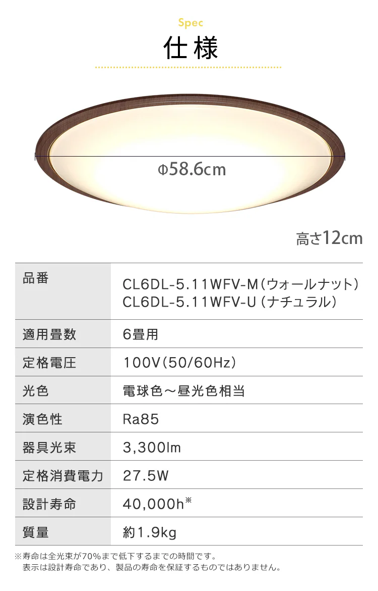 【2個セット】 LED シーリングライト 6畳 調光 調色 音声操作 工具・工事不要 リモコン付き 5年保証 CL6DL-5.11WFV-U29