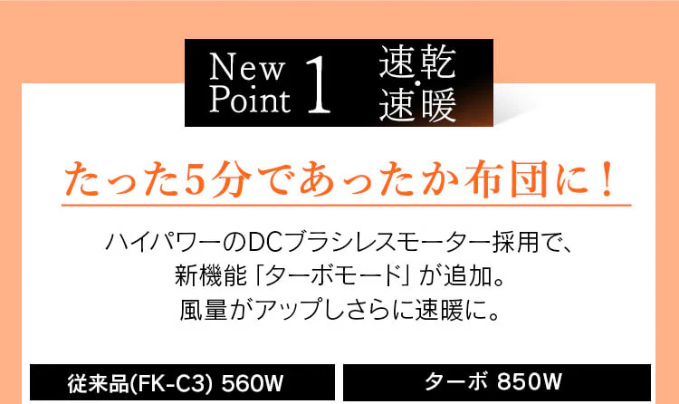 ふとん乾燥機 ハイパワー シングルノズル FK-H16