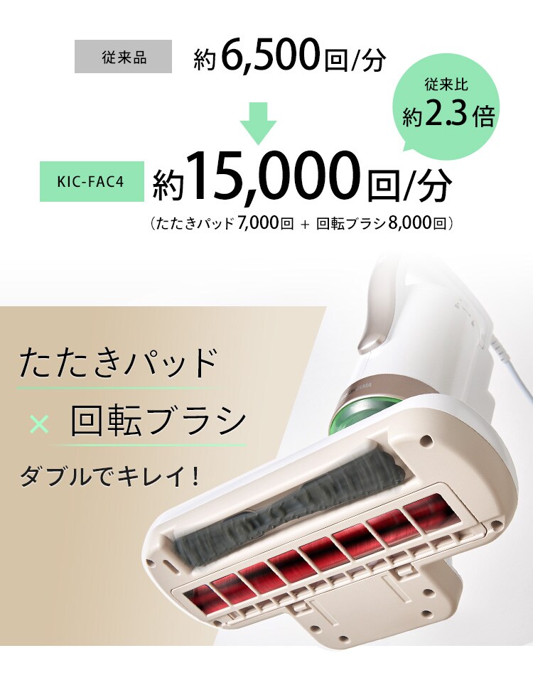 訳あり】ACふとんクリーナー ハイパワー ピンクゴールド KIC-FAC4 