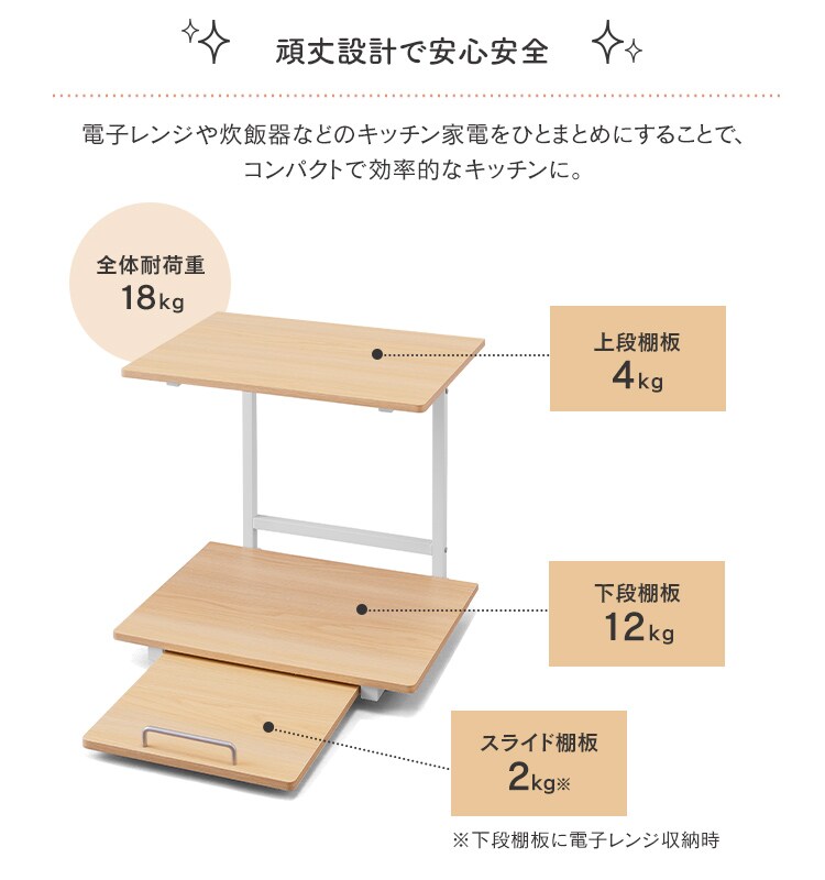 冷蔵庫上ラック ホワイト ナチュラル Rur 480 K2400f アイリスプラザ アイリスオーヤマ公式通販サイト