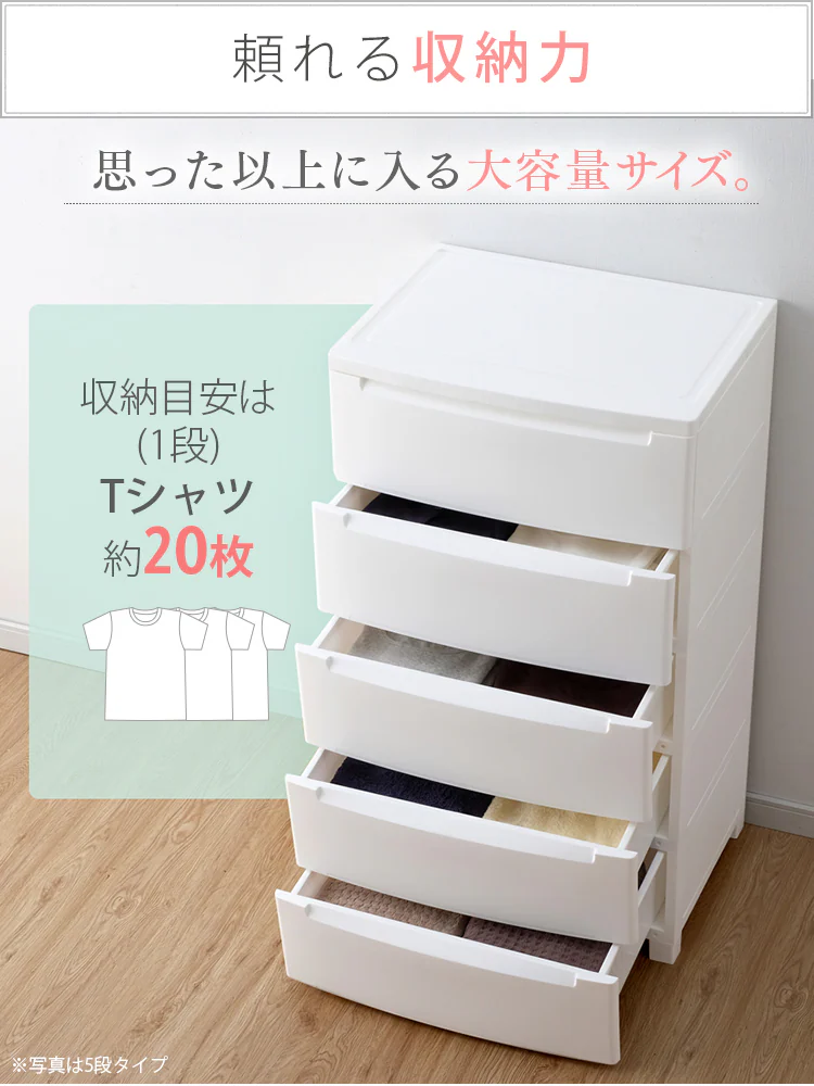 ノックダウンチェスト ホワイト KDMG-5645