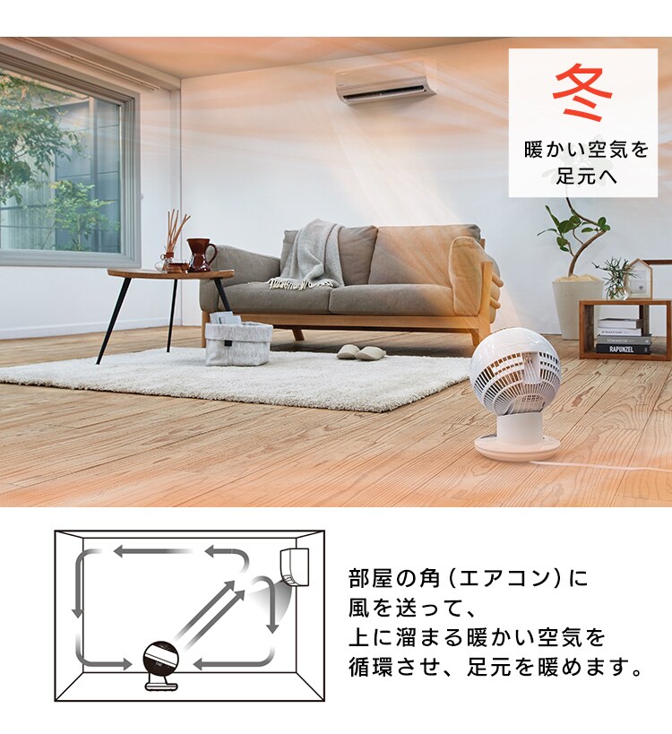【訳あり】サーキュレーターアイ 18畳 上下左右首振り AI操作 PCF-SCAI15T ホワイト24
