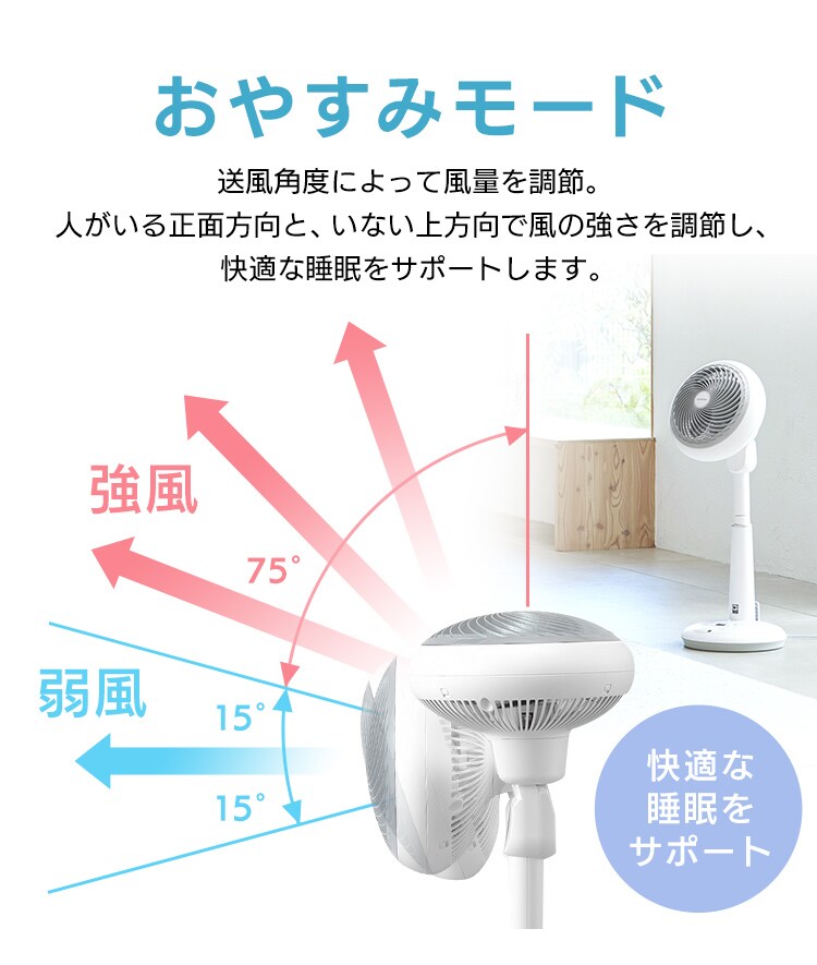 アイリスオーヤマ サーキュレーター扇風機 STF-DC 18T DCモーター