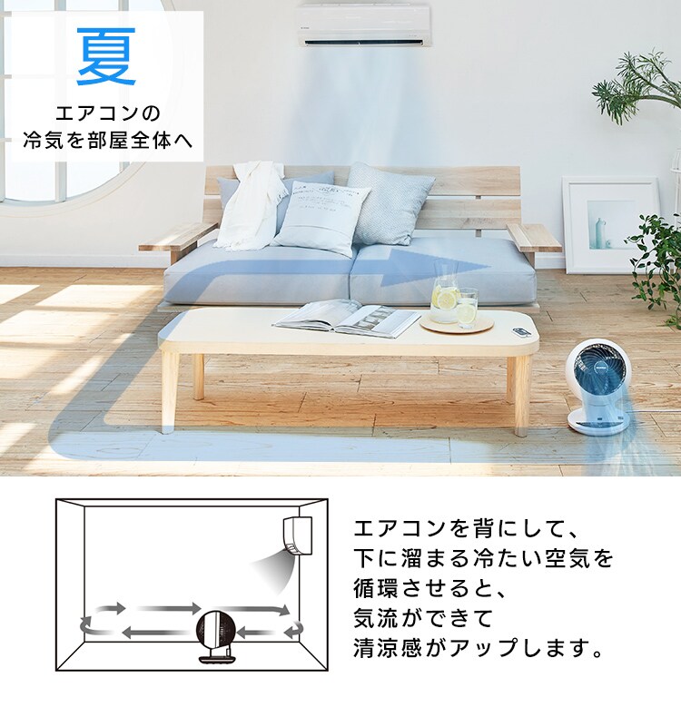 サーキュレーターアイ 18畳 上下左右首振り 音声操作 KSCV151T パールホワイト27