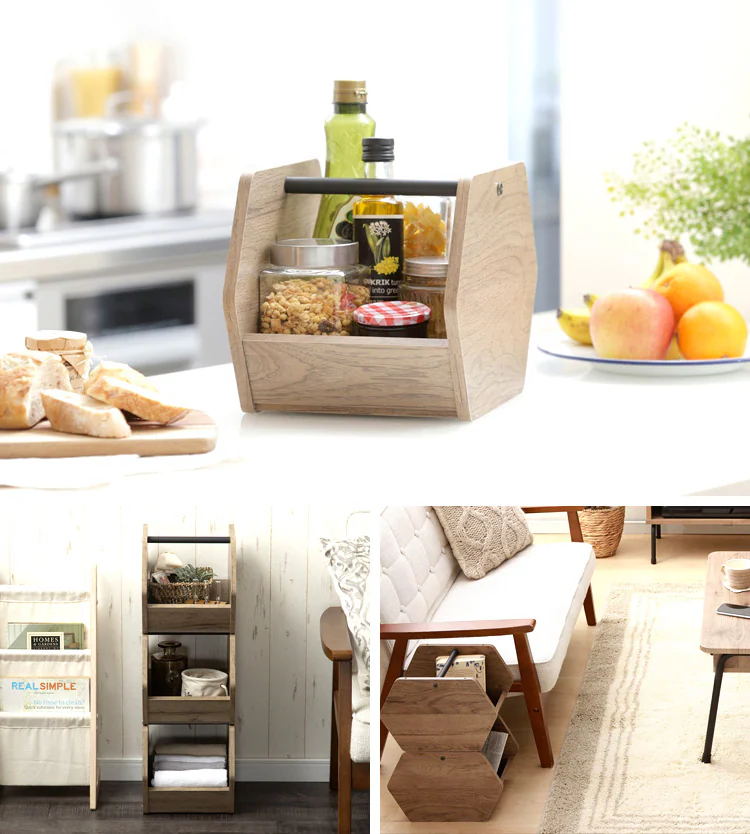 【3個セット】アイアンウッドボックス ブラック/アッシュブラウン IWB3-2222