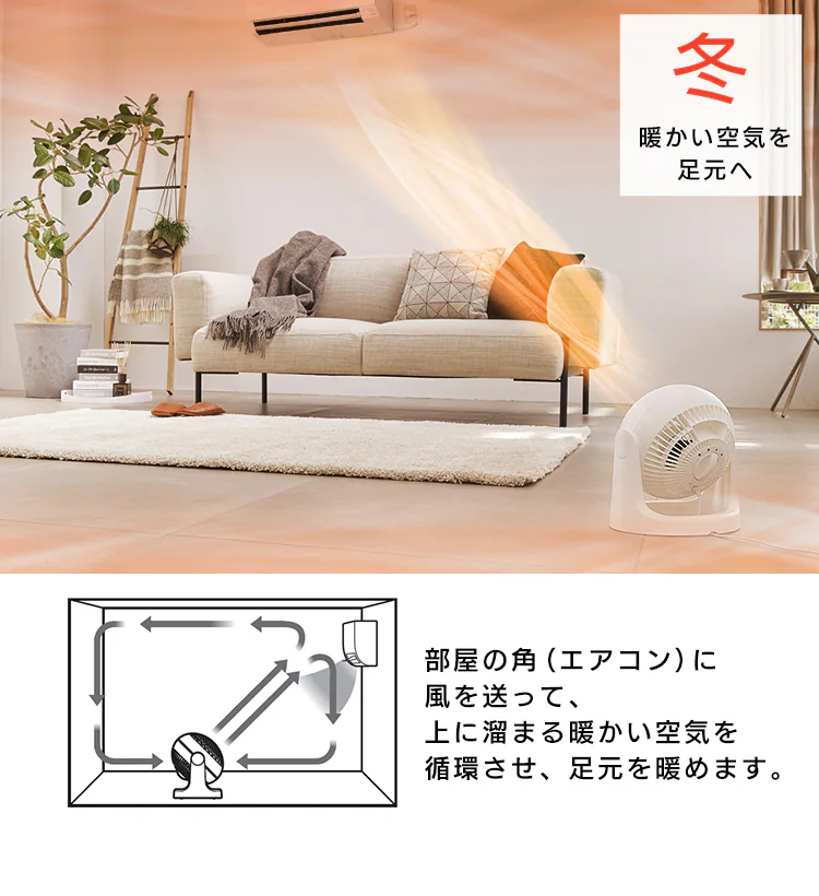 サーキュレーター マカロン型 8畳 固定 PCF-MKM15N 全2色21