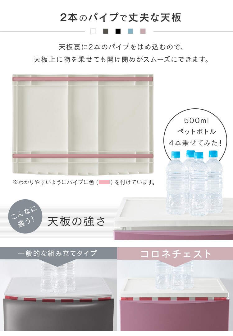 【訳あり】チェスト 4段 収納ボックス タンス コロネチェスト CLN-544 ホワイト 4