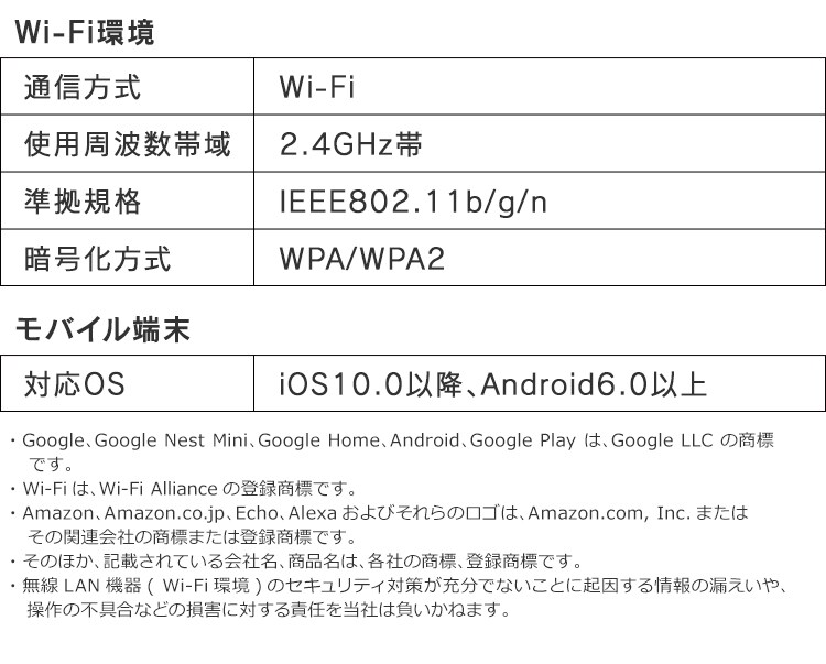 LED電球 E26 広配光 60形相当 冷暖調色 AIスピーカー LDA9D/L-G/D-86AITG+Google Nest Mini15