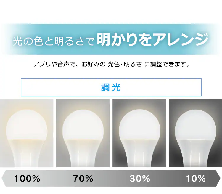 【セット品】LED電球 E26口金 RGBW調色 AIスピーカー + Google Nest Mini10