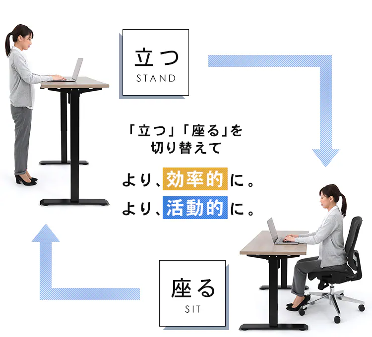 机 電動昇降デスク 幅120cm DST-1200 ブラック3