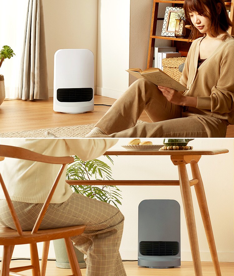 セラミックヒーター 大風量 コンパクト 首振り PCH-SW12B-W ホワイト【前払い不可】【代引き不可】【同梱不可】7