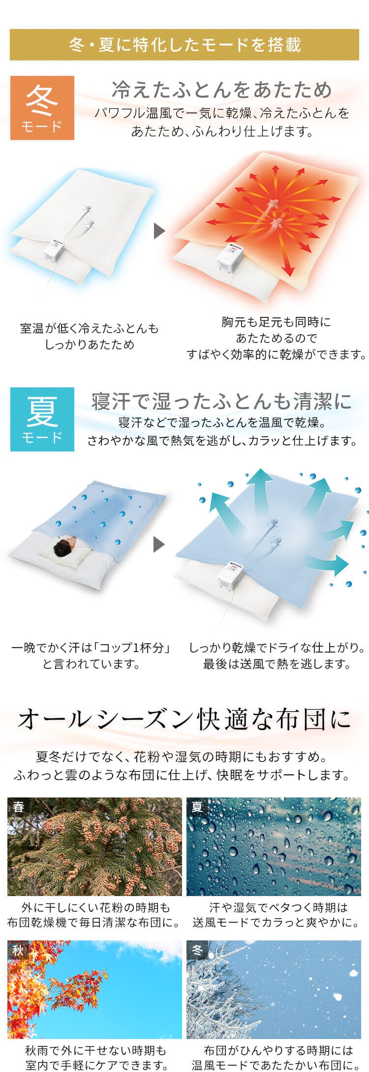 ふとん乾燥機 ハイパワー ツインノズル FK-WH1-W 14