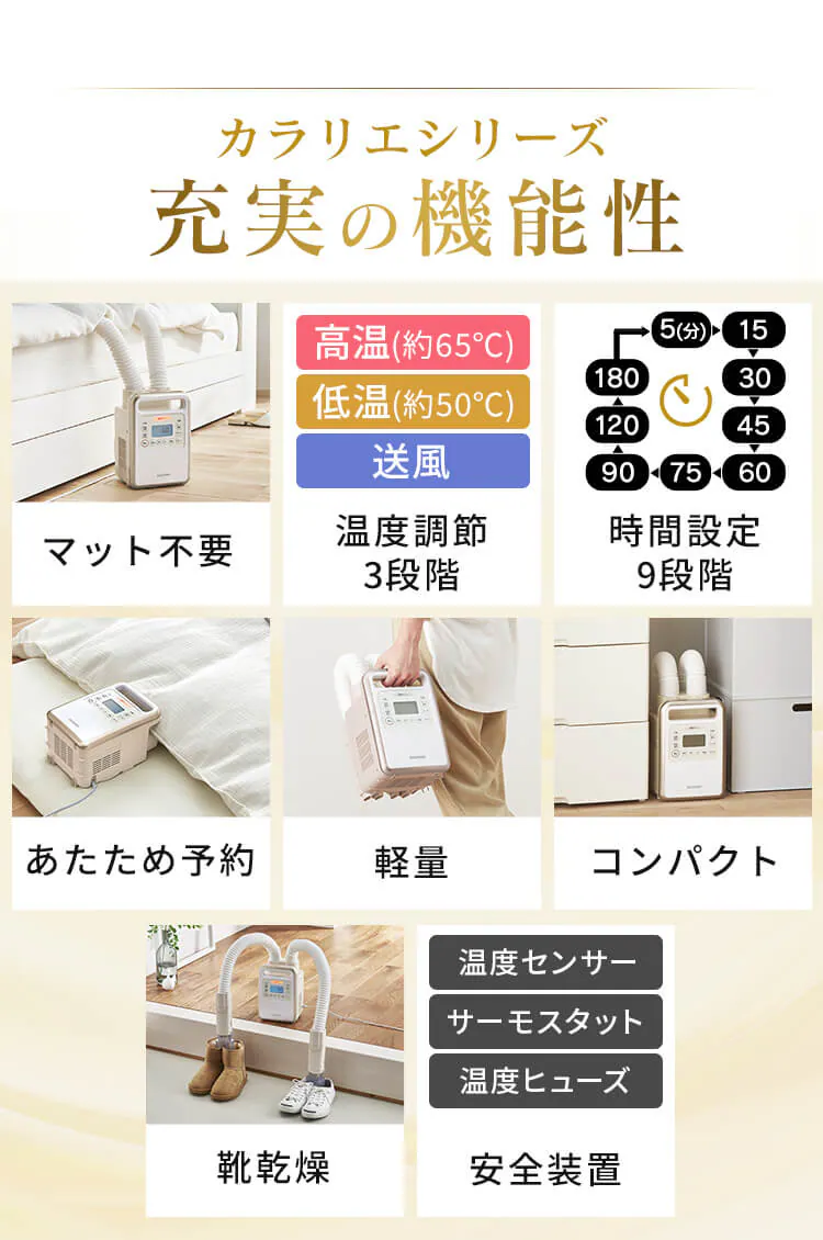 ふとん乾燥機 ハイパワー ツインノズル アロマケース付 KFK-401 11