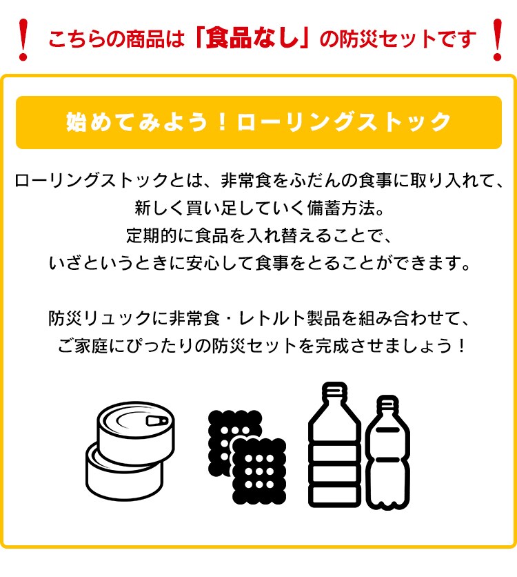 防災リュック 1人用 33点 防災セット 防災グッズ BRS-33 ブラック12